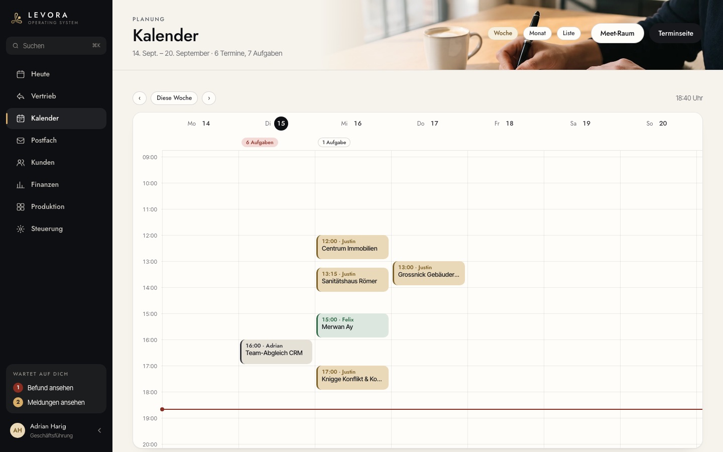 Levora OS, Kalender